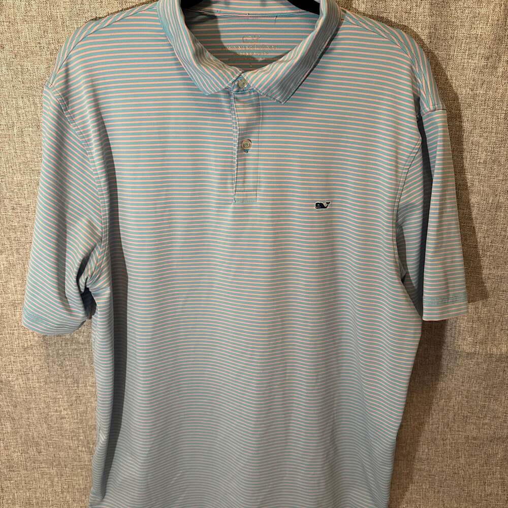 Vineyard Vines Bradley Stripe Sankaty Performance Polo Shirt